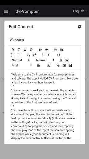 dvPrompter Plus 7 تصوير الشاشة