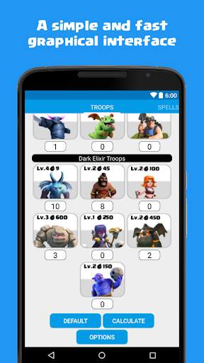 Calculator for Clash of Clans screenshot 2