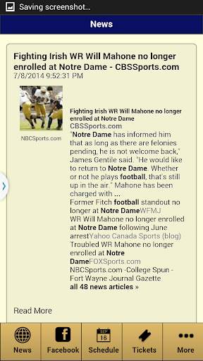 Football News - Notre Dame Edition screenshot 2