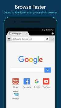 Adblocker Browser screenshot 1