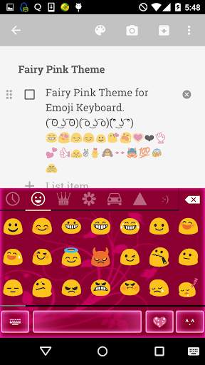 Fairy Pink Emoji Keyboard screenshot 2