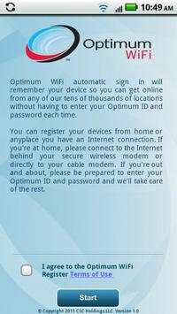 Optimum WiFi Register screenshot 2