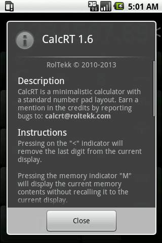 CalcRT screenshot 2