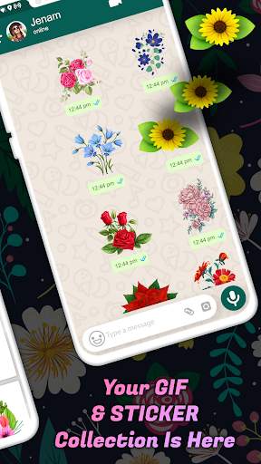Flowers GIF : Flower Stickers For Whatsapp screenshot 2