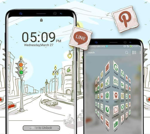 Sketch Painting Launcher Theme screenshot 4