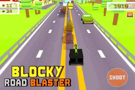 Blocky Road Blaster - Gun Race screenshot 2
