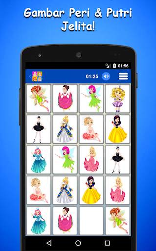 Permainan Memori bagi Anak-Anak – Peri & Putri screenshot 1