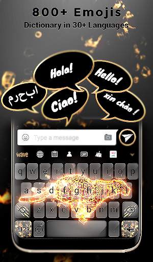Cheetah Fire Animated Keyboard   Live Wallpaper screenshot 3