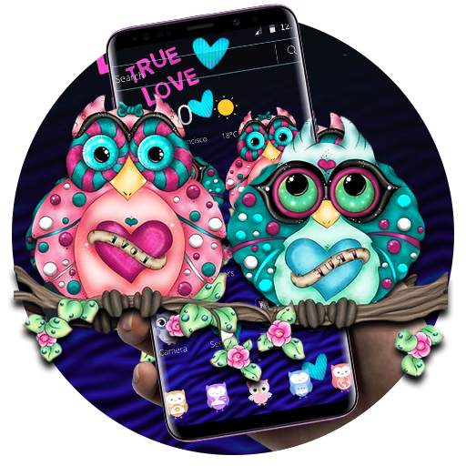 Cartoon Colorful Love Owl Theme 1.1.3