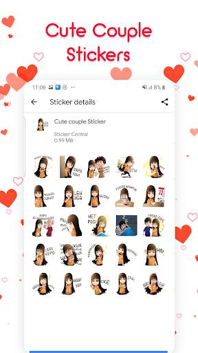 Couple Love Stickers for Whatsapp - WAStickerApps screenshot 3
