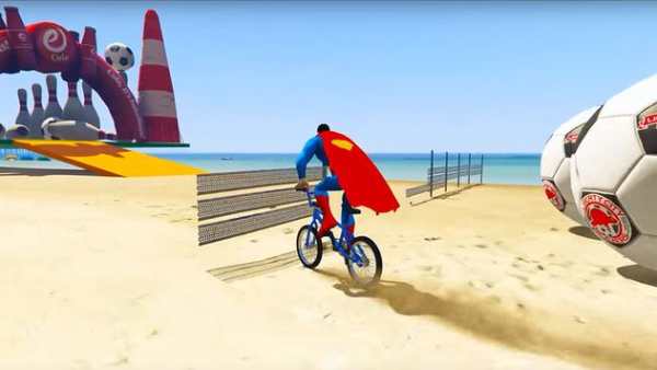 Superhero BMX Stunt Racing: Free Cycle Games screenshot 4