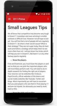 D11 - Dream11 Prime Cricket & Football Teams screenshot 3
