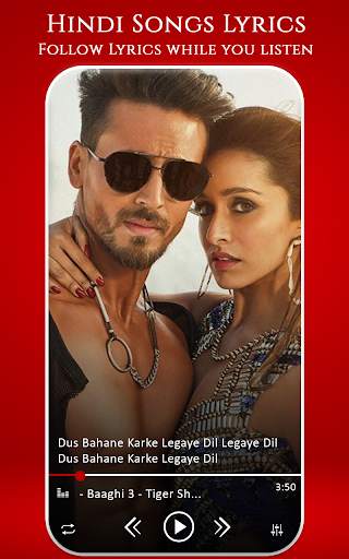 Music Player - Hindi Songs Lyrics 6 تصوير الشاشة