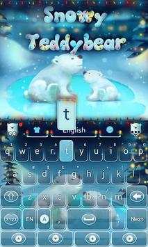 Snowy Teddy GO Keyboard Theme screenshot 3