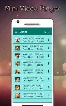 Mini Video Player स्क्रीनशॉट 1
