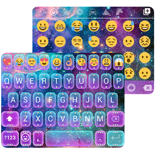 ikon Galaxy Glitter Emoji Keyboard