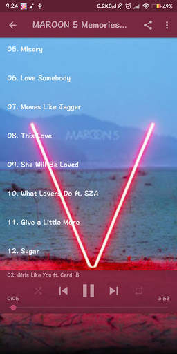 MAROON 5 Memories Song Offline screenshot 3