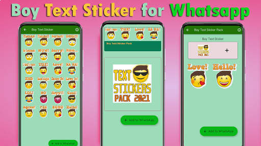 Boy Text Sticker for Whatsapp Chat & WAStickers screenshot 3