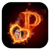 Fire Text Photo Frame 1.0.2