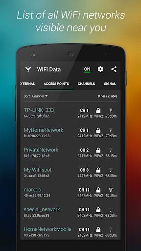 WiFi Data Analyzer screenshot 1