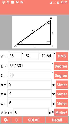 Right Angled Triangle Solver скриншот 4