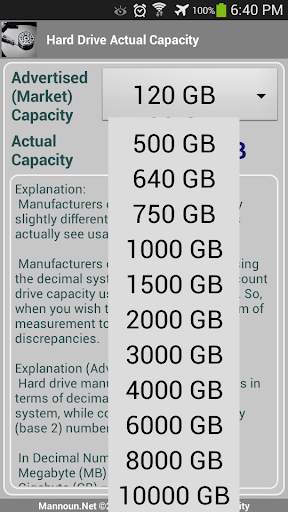 Hard Drive - Actual Capacity screenshot 2