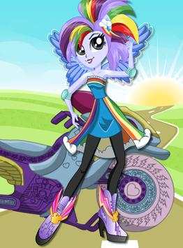 Dress up Rainbow Dash Moto screenshot 3