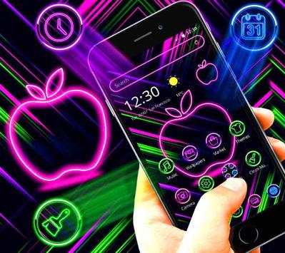 Neon Apple Colorful Launcher Theme🍏 screenshot 1