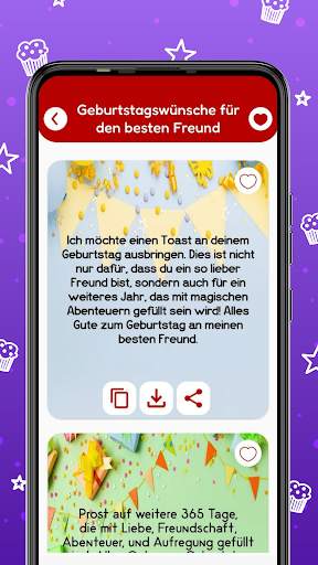 Geburtstagsnachrichten skarten screenshot 7