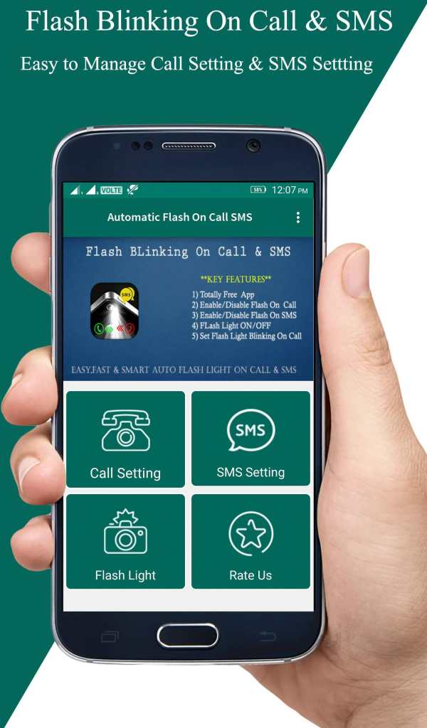 Automatic Flash On Call & SMS screenshot 1