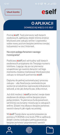 Eself: błyskawiczne zakupy i sejf danych osobowych screenshot 6