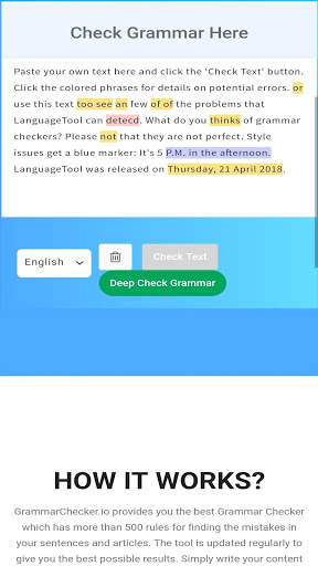 Grammar Checker - Check Grammatical Mistakes скриншот 7