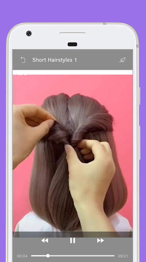 Short Hairstyle - Video Step By Step Offline screenshot 4