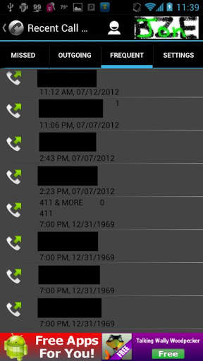 Recent Call Log screenshot 1