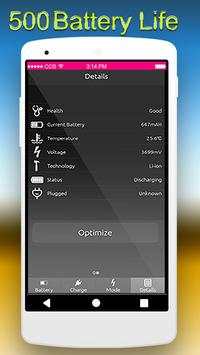 500 battery life - super charger screenshot 2