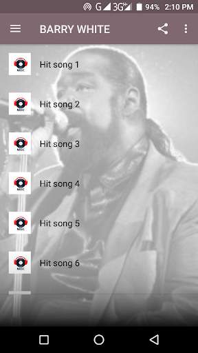 BARRY WHITE SONG screenshot 2