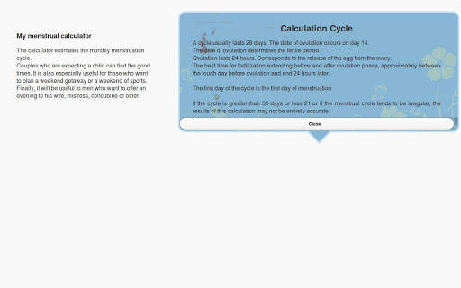 My menstrual calculator screenshot 3