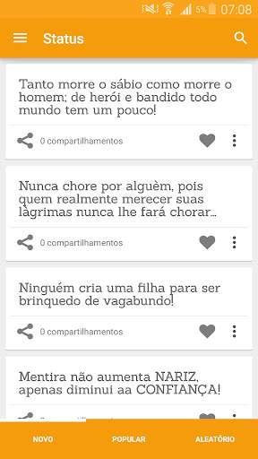 Status para diversas ocasiões screenshot 1