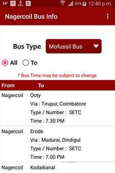 Nagercoil Bus Info screenshot 7
