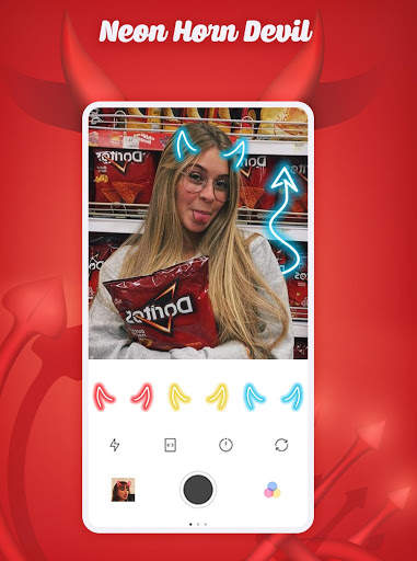 Neon Horn Devil - Devils Horns Photo Editor скриншот 4
