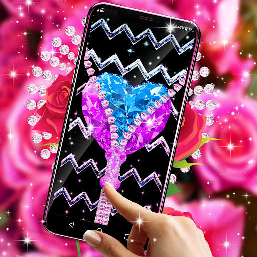 Zipper diamond flower locker screenshot 4