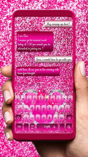 Pink Glitter Keyboard screenshot 3