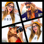 Collage Maker-  Poto Grid, Square fit, music video icon