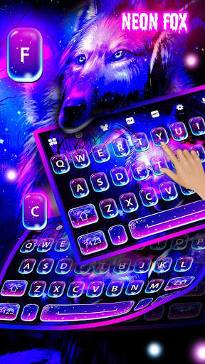 Neon Fox - Keyboard Theme 2 تصوير الشاشة