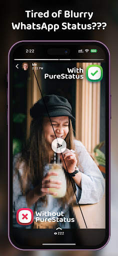 PureStatus: ByeBye Blur Status screenshot 1