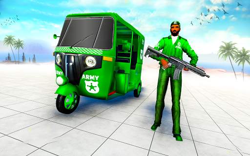 Auto Rickshaw Games 2021 :Army Taxi Game 2021 screenshot 5