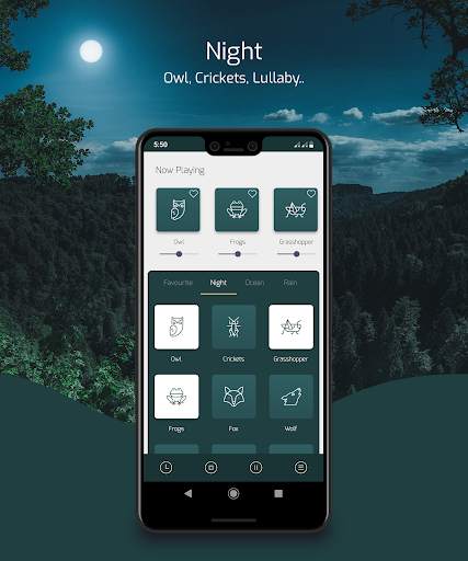 Relaxing Night Nature Sounds Offline: Calm & Sleep screenshot 2