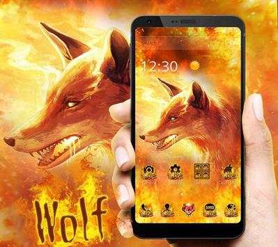 Fire Ice Wolf 3D Theme screenshot 4