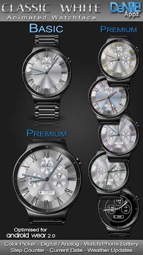 Classic White HD Watch Face screenshot 1