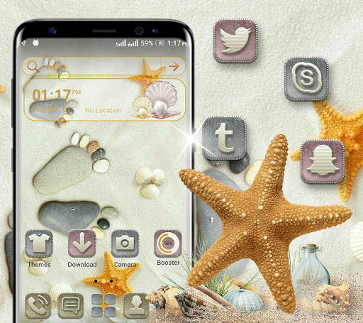 Pebble Feet Launcher Theme screenshot 1